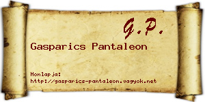 Gasparics Pantaleon névjegykártya